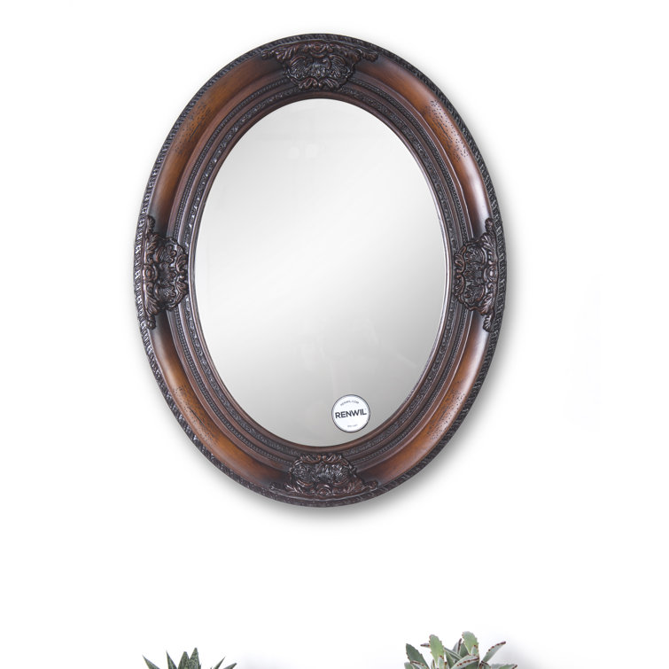Fleur De Lis Living Acosta Oval Wood Frame Wall Mirror & Reviews Wayfair